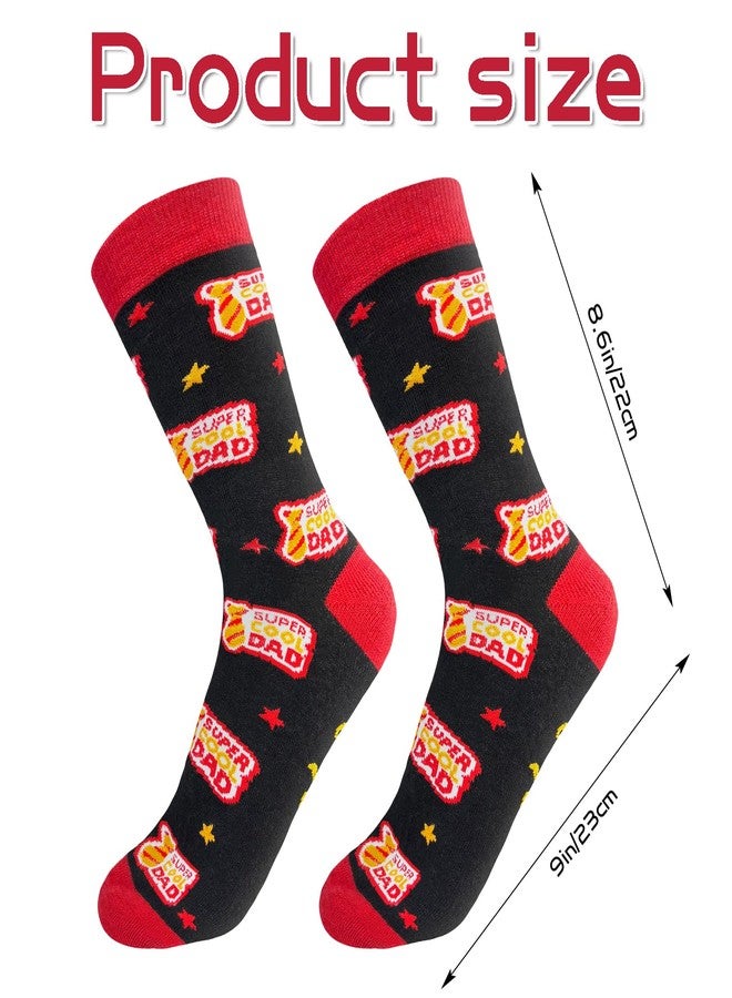 Asikkon Best Dad Ever Crew Socks - Father's Day Gifts 2025 for Men, Mustache & Red Toe Novelty Socks Funny Gifts for Dad, Husband, Grandpa - Image 2